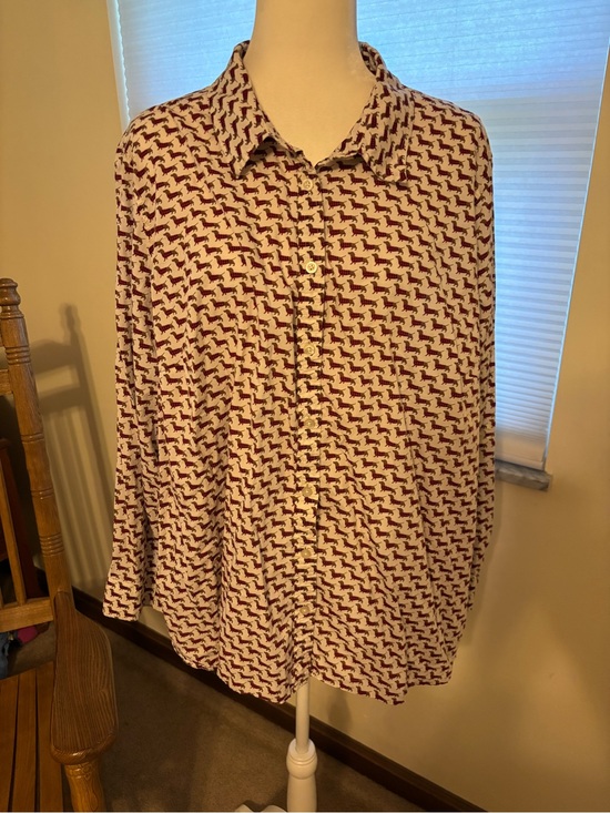Talbots Tops - Talbots Dog Print Blouse